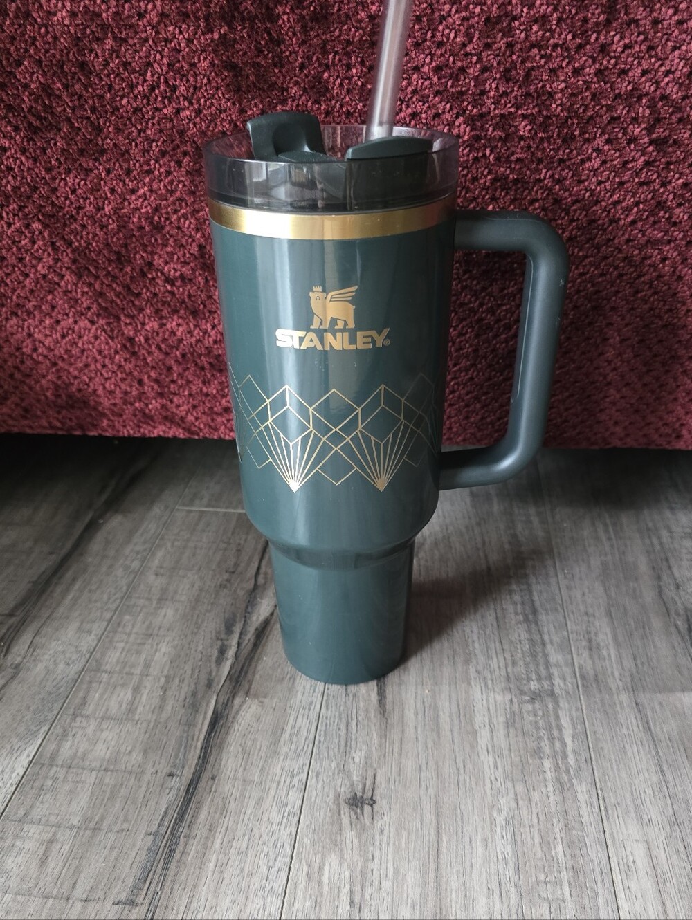 Stanley Deep Forest Green Gold Tumbler